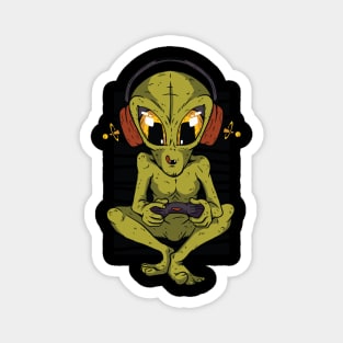 Humor Alien Gamer design, Gaming Tee Gift, Space Lover Magnet