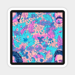 Pedro Pascal Pattern love Pink Magnet