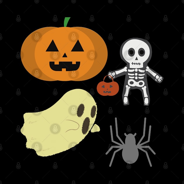 Halloween Pumpkins Ghosts Skeletons Spiders Trick or Treat T-shirt Mug Coffee Mug Apparel Hoodie Sticker Tote bag Phone case Gift by Orchyd