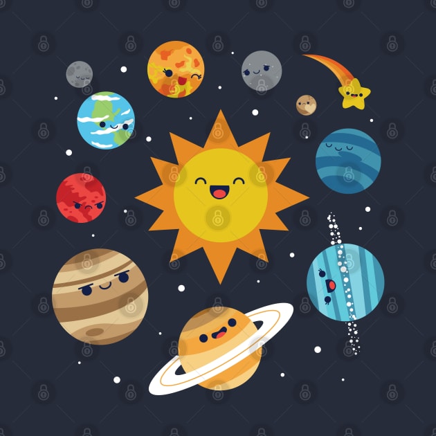 Kawaii Solar System by Kappacino Creations