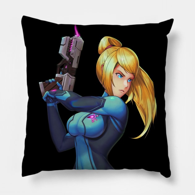 Zero Suit Samus (2023) Pillow by hybridmink