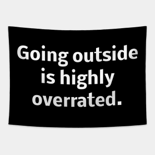 Going outside is highly overrated Tapestry