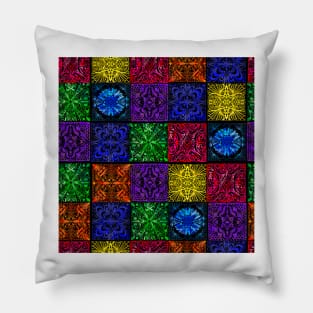 Bohemian Granny Square Afghan Pattern Pillow
