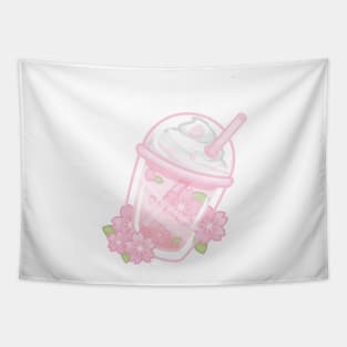 Cherry Blossom Float Drink Tapestry