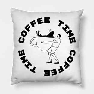 Caffeine Chronicles: Coffee Time for Coffee Lovers Pillow