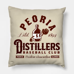 Peoria Distiller Baseball Pillow