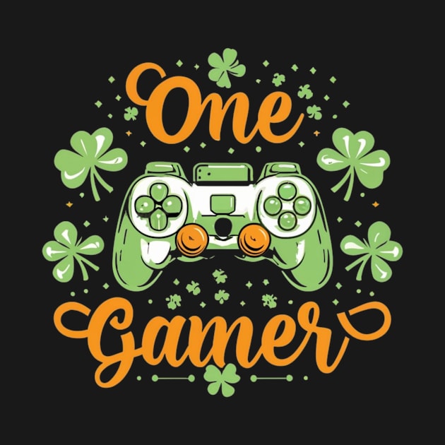 One Lucky Gamer, Funny Gamer by Justin green