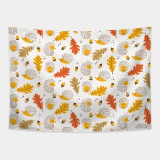 Autumn Hedgehogs Tapestry