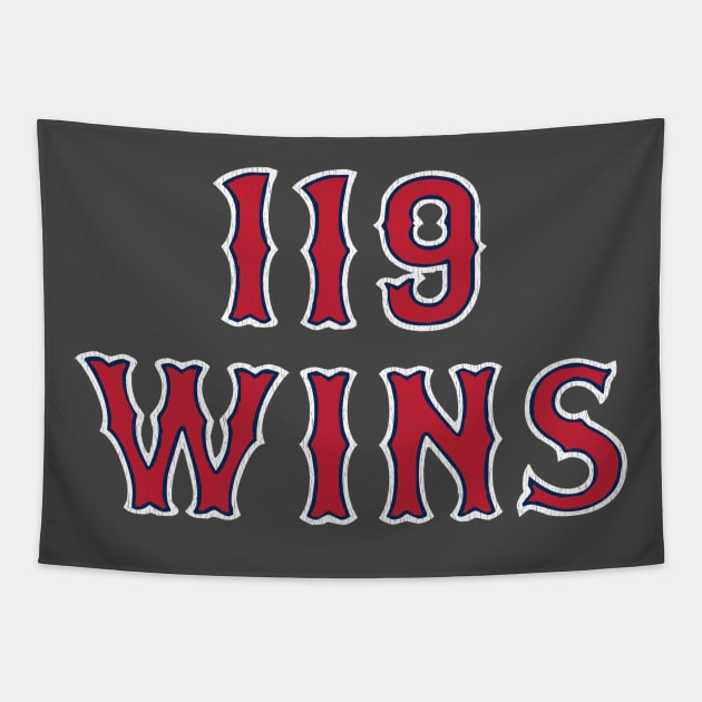 119 Wins Vintage Boston Baseball Tapestry by NorthernLights7