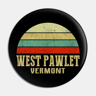 WEST PAWLET VERMONT Vintage Retro Sunset Pin