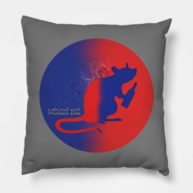 Wharf Rat Pillow by Trigger413