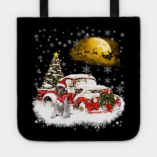 Red Truck Xmas Tree German Shorthaired Pointer Christmas Tote