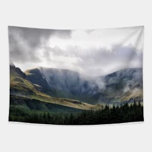 Clouds fall over the Trotternish Ridge, Isle of Skye, Scotland Tapestry