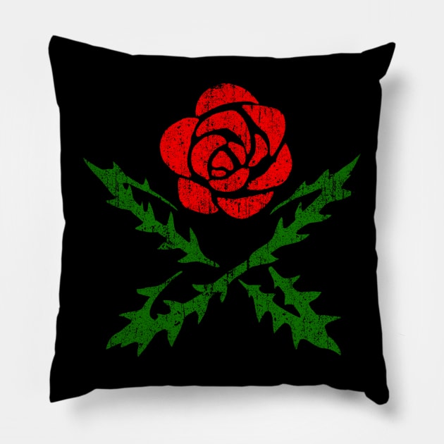 Skull Knight Symbol (Chest Pocket Color Variant) Pillow by huckblade