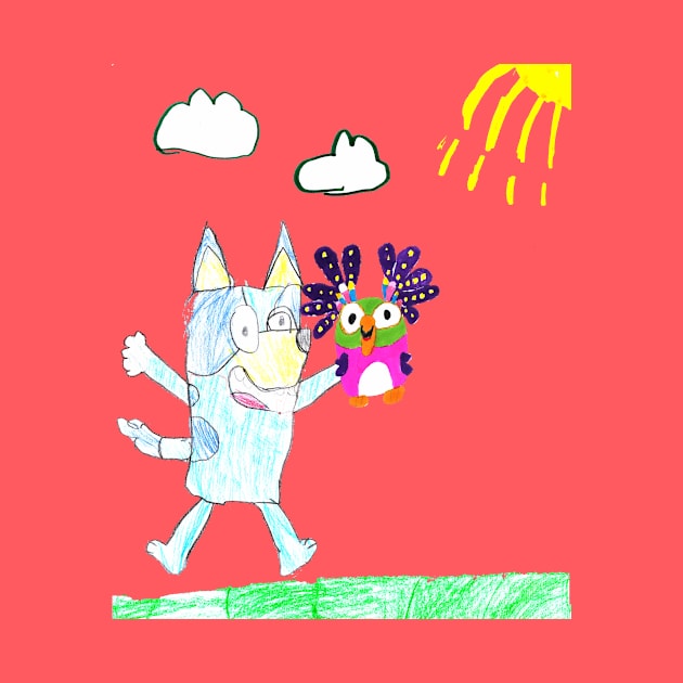 Bluey Chattermax Drawing by Kids’ Drawings 