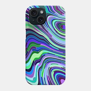 Blue Green and Purple Abstract Phone Case