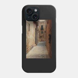 Narrow medieval street of Mdina Phone Case