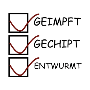 Geimpft Gechipt Entwurmt Checkliste T-Shirt