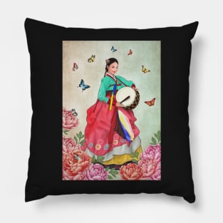 Sound of Drum in Hanbok Pillow