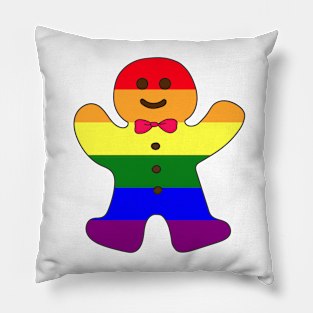 Christmas gay pride celebration Pillow