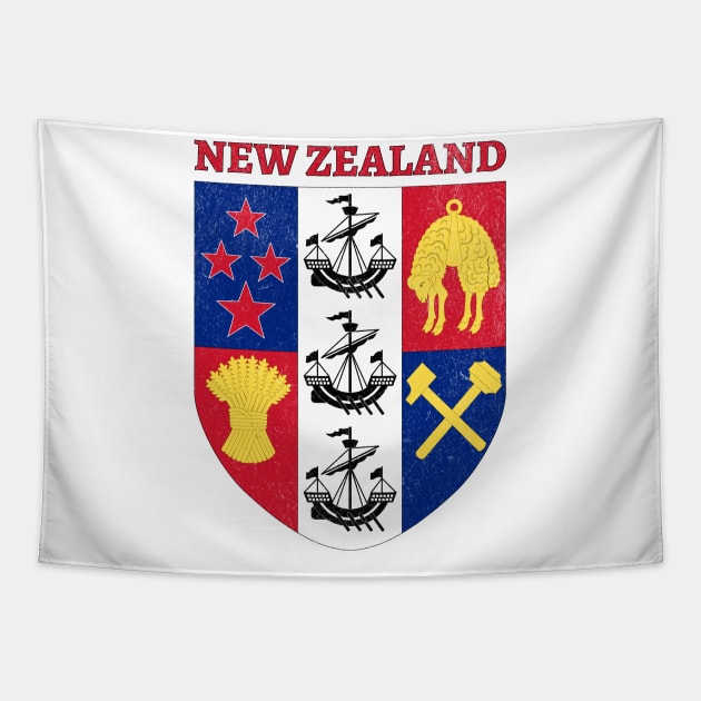 New Zealand Coat of Arms Tapestry by SunburstGeo