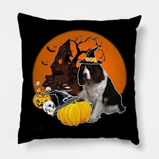 Happy Halloween Springer Spaniel Dogs Halloween Gift Pillow