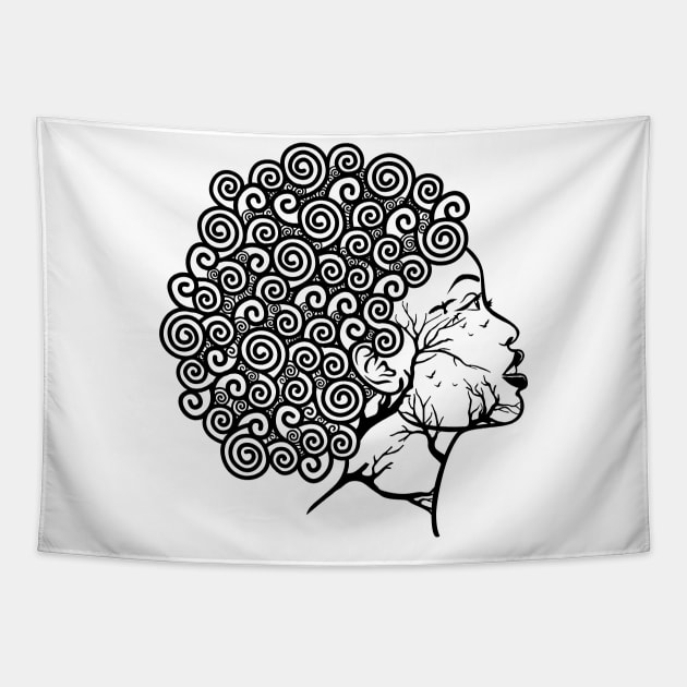 beauty and nature (black) Tapestry by RCM Graphix