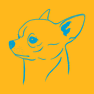 Chihuahua (Yellow and Sky Blue) T-Shirt