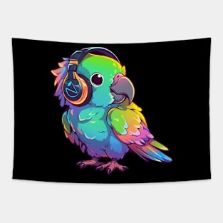 Parrot Headphones Tapestry