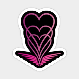 Winged heart Magnet