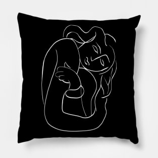 Matisse Line art Woman Black Pillow