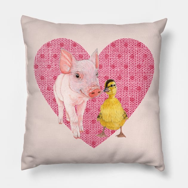 Farm Friends Pillow by Patrizia Donaera Illustration