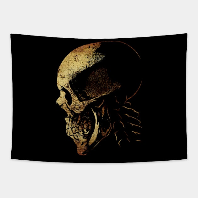 Skull Map Tapestry by albertocubatas