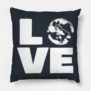 Love Earth Typography for Earth Day Pillow