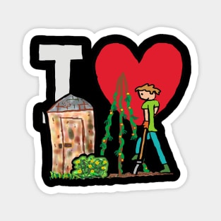 I Love Gardening Magnet