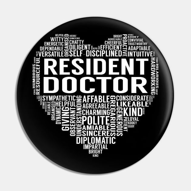 Resident Doctor Heart Pin by LotusTee