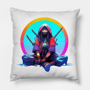 Female masked Ninja Pillow