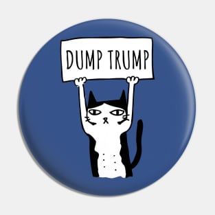 Dump Trump Protest Cat Pin