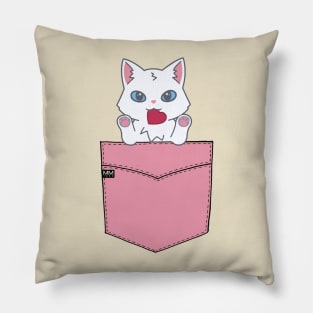 Heart Kitty Cat Pouchie Shirt - In Pocket Pillow