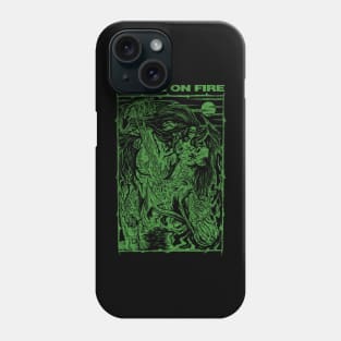 SET ME ON FIRE (green) Phone Case