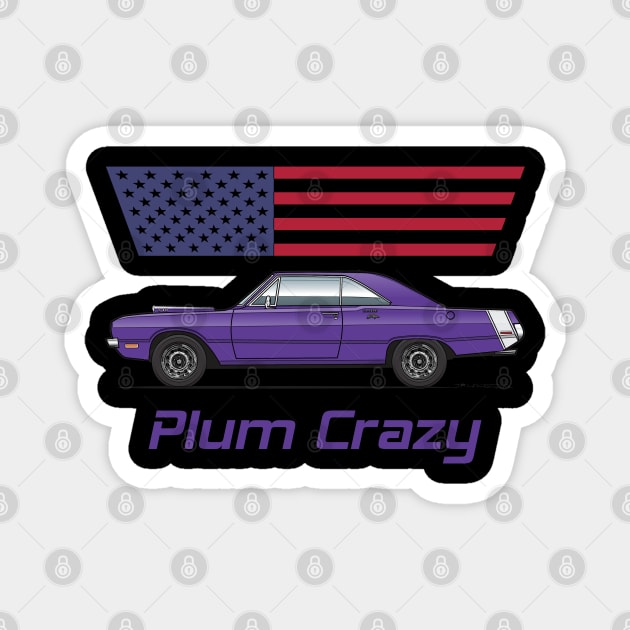 Plum Crazy USA 2 Magnet by JRCustoms44