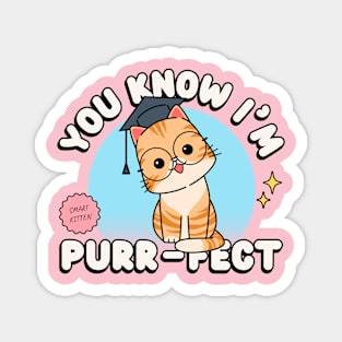 Funny Cute Kitten Kittens Smart Cute Kitty Magnet