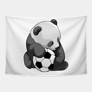 Panda with Soccer ball Tapestry