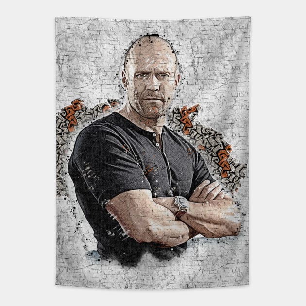 Jason Graffiti Fan Art Tapestry by Naumovski