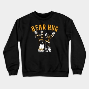 CustomCat Boston Bruins Brown Bear 90's Retro NHL Crewneck Sweatshirt Sweater Black / M