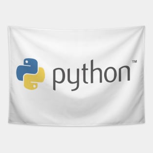 python official logo of python programming language computer geek Tapestry