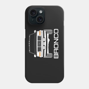 1992-1996 Ford Bronco Front yellow/white print Phone Case