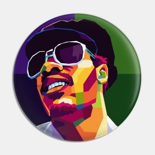 Stevie Wonder Popart Pin