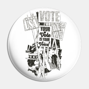 Your Vote is Your Voice 1972 Pin