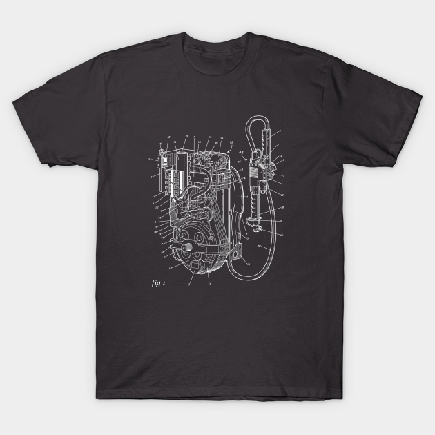 Proton Pack Patent - Ghostbusters - T-Shirt